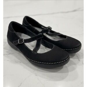 Vionic Shelby Black Suede Mary Jane Orthotic Flats - Women's Size 7 Arch Support